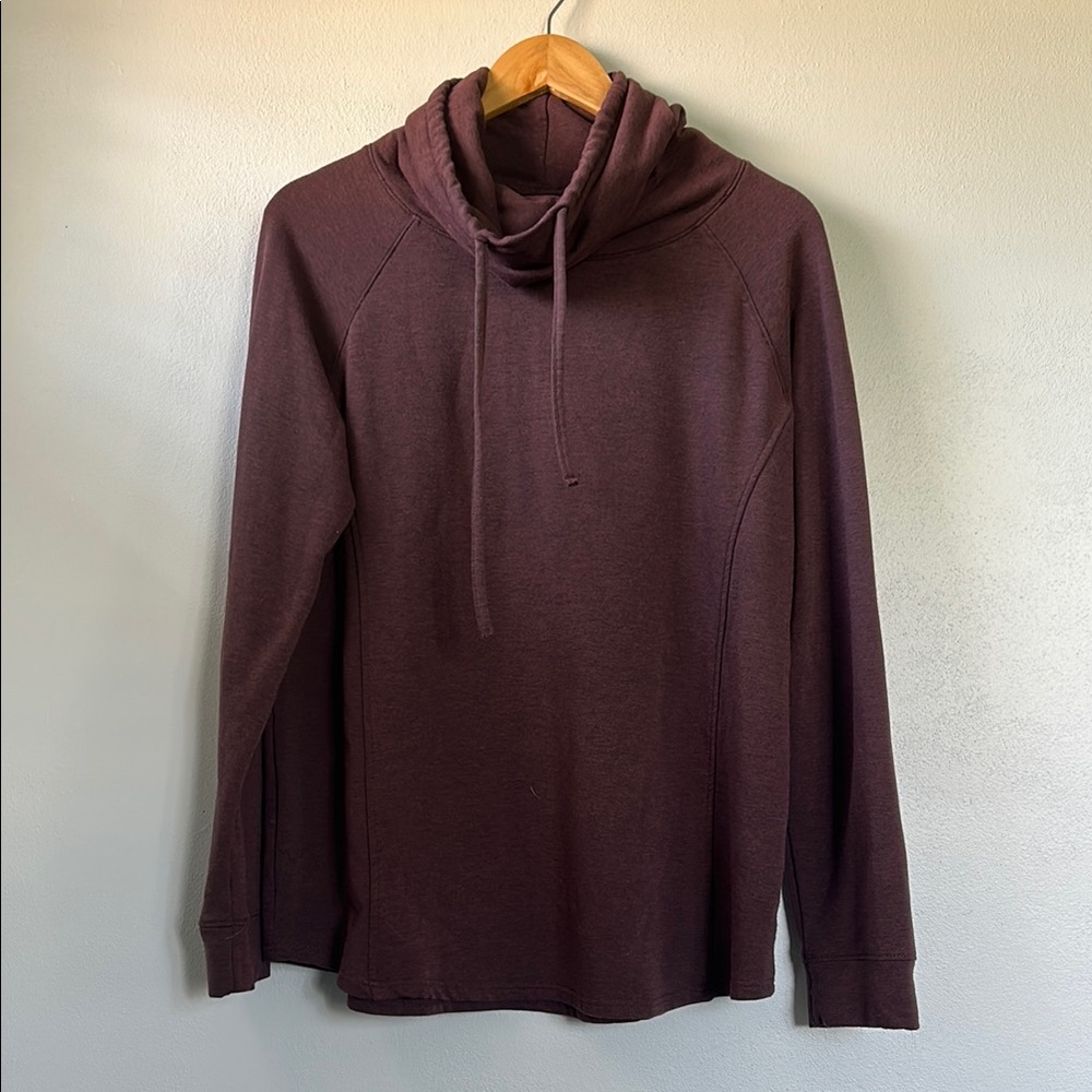 Purple Turtleneck Sweater with Soft Knit Texture